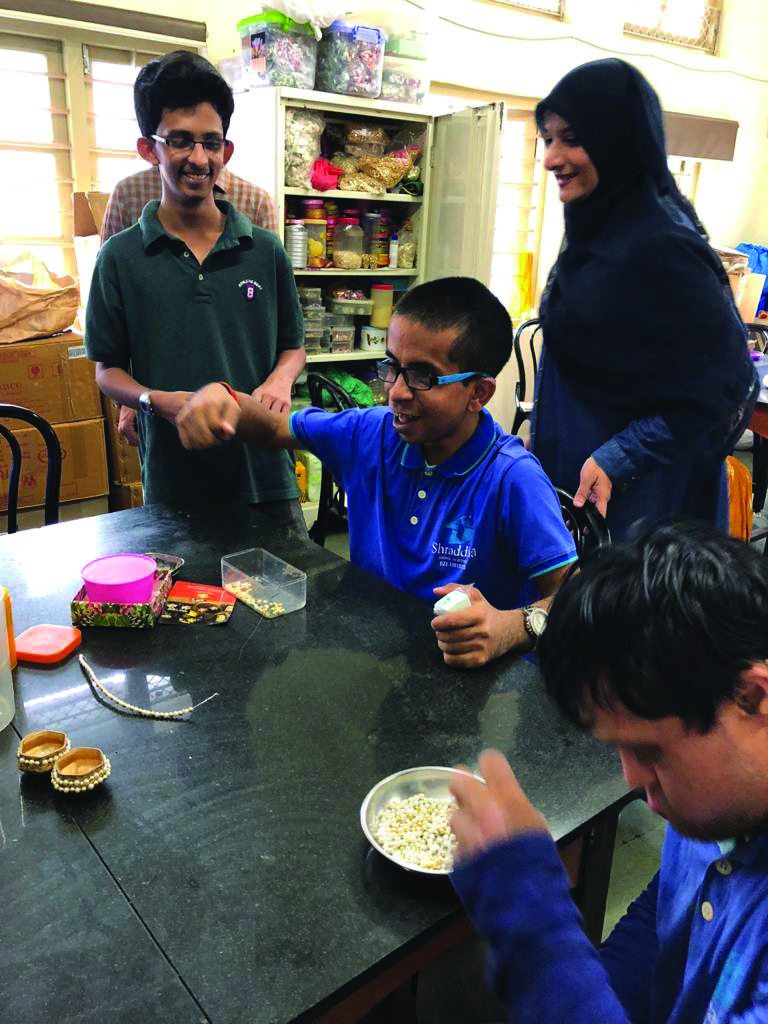 A vocational training activity for differently-abled participants